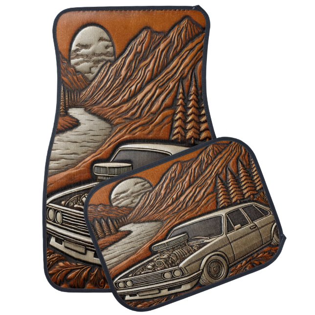River Valley Adventure with Muscle Car Car Floor Mat (Set)
