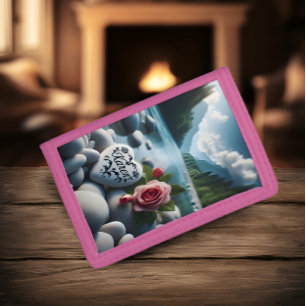 River Valley Heart Trifold Wallet