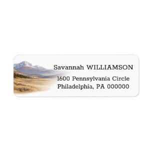 River Valley Mountain Landscape Label