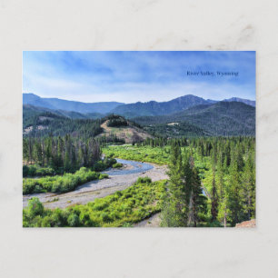 River Valley, Western America, Wyoming, Postcard