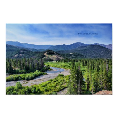 River Valley Western America Wyoming Poster