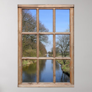 River View from a Window Poster