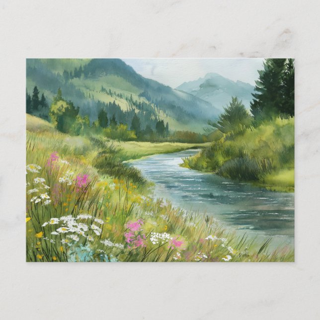 River View Nature Scene  Postcard (Front)