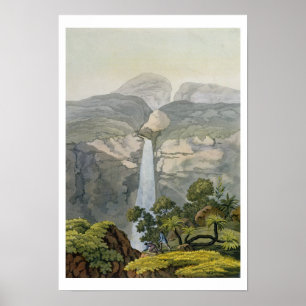 River Vinagre Waterfall, near the Puraci Volcano, Poster