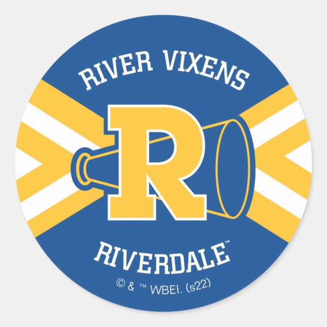 River Vixens Cheer Uniform Classic Round Sticker (Front)