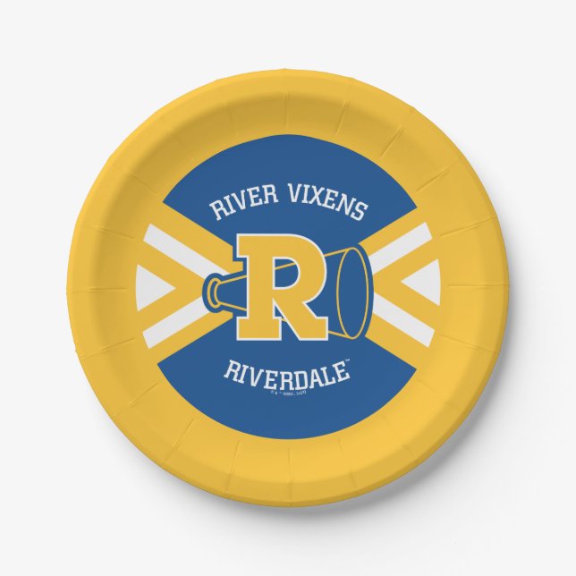 River Vixens Cheer Uniform Paper Plates (Front)