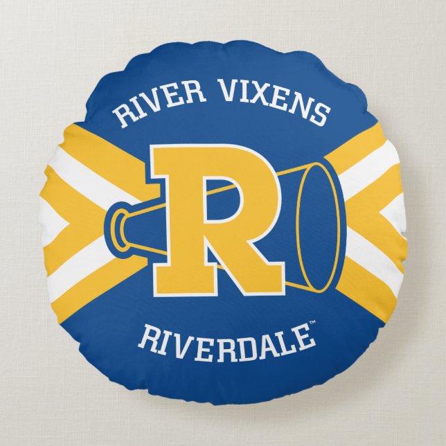 River Vixens Cheer Uniform Round Pillow (Front)