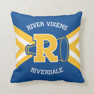 River Vixens Cheer Uniform Throw Pillow