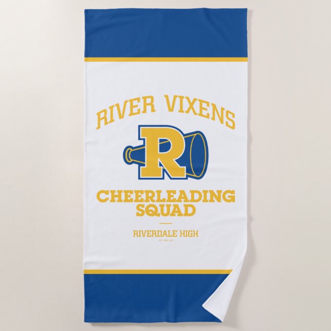 River Vixens Cheerleading Squad Beach Towel (Front)