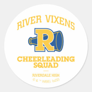 River Vixens Cheerleading Squad Classic Round Sticker
