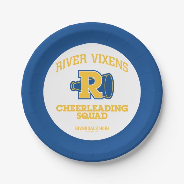 River Vixens Cheerleading Squad Paper Plates (Front)