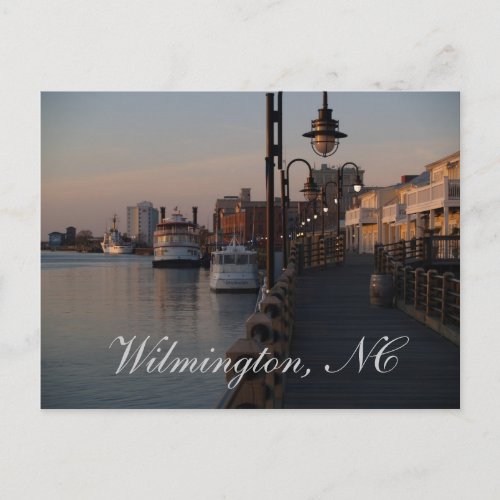 River Walk Wilmington NC Postcard