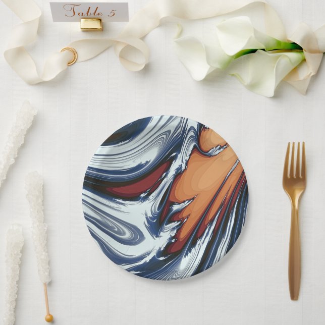 RIVER WATER PAPER PLATES (Wedding)