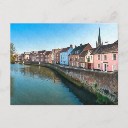 River Wensum Quayside Norwich Norfolk UK Postcard