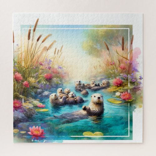 River Whimsy _ Watercolor Jigsaw Puzzle