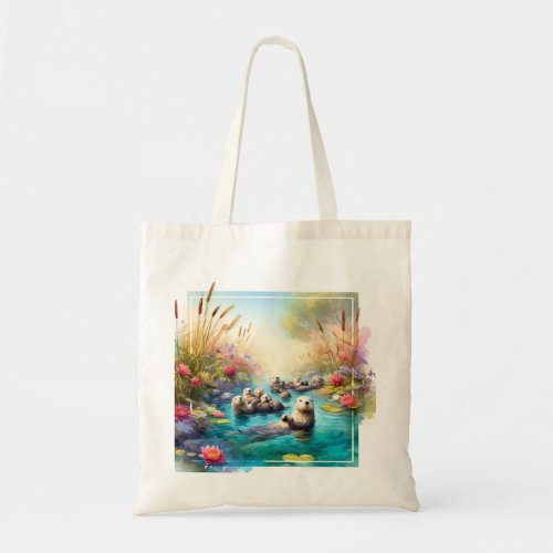 River Whimsy _ Watercolor Tote Bag