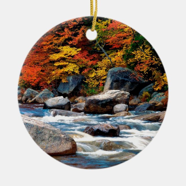 River White New Hampshire Ceramic Ornament (Front)
