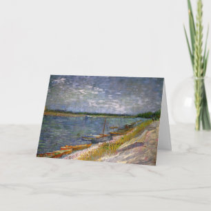 River with Rowing Boats by Vincent van Gogh Card