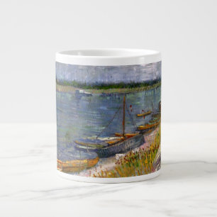 River with Rowing Boats by Vincent van Gogh Giant Coffee Mug