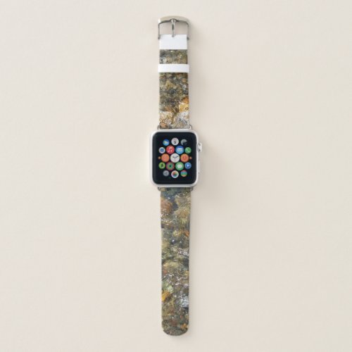 River_Worn Pebbles Brown and Grey Natural Abstract Apple Watch Band