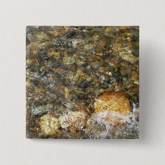 River-Worn Pebbles Brown and Grey Natural Abstract Button