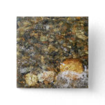 River-Worn Pebbles Brown and Grey Natural Abstract Button