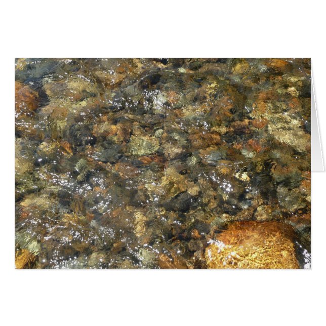 River-Worn Pebbles Brown and Grey Natural Abstract Cards (Front Horizontal)