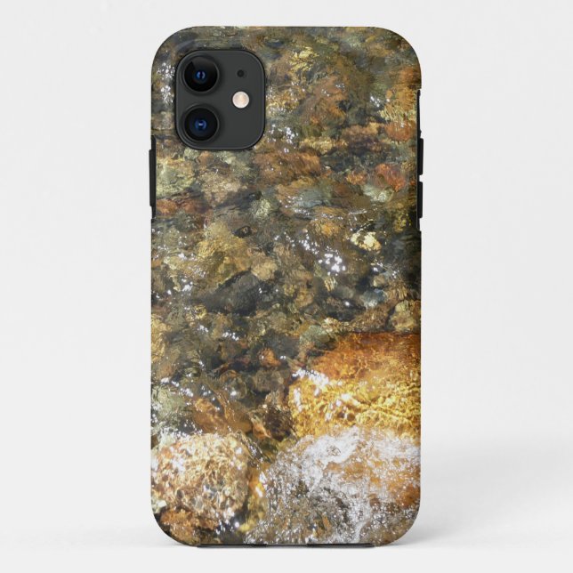 River-Worn Pebbles Brown and Grey Natural Abstract Case-Mate iPhone Case (Back)