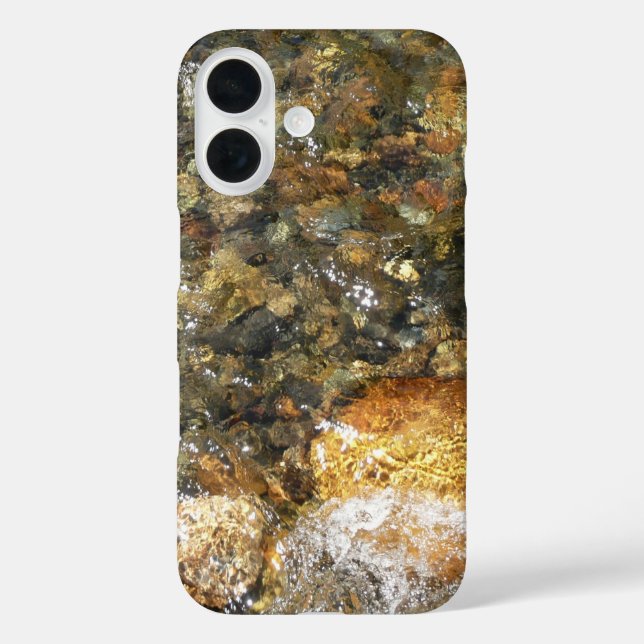 River-Worn Pebbles Brown and Grey Natural Abstract Case-Mate iPhone Case (Back)
