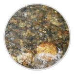 River-Worn Pebbles Brown and Grey Natural Abstract Ceramic Knob