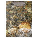 River-Worn Pebbles Brown and Grey Natural Abstract Clipboard