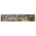River-Worn Pebbles Brown and Grey Natural Abstract Desk Name Plate