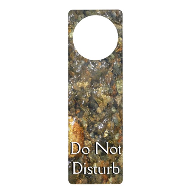 River-Worn Pebbles Brown and Grey Natural Abstract Door Hanger (Front)