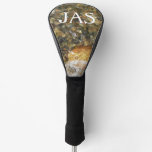 River-Worn Pebbles Brown and Grey Natural Abstract Golf Head Cover