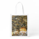 River-Worn Pebbles Brown and Grey Natural Abstract Grocery Bag