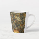River-Worn Pebbles Brown and Grey Natural Abstract Latte Mug