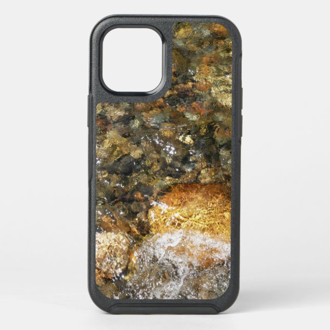 River-Worn Pebbles Brown and Grey Natural Abstract Otterbox iPhone Case (Back)