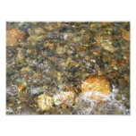 River-Worn Pebbles Brown and Grey Natural Abstract Photo Print