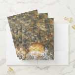 River-Worn Pebbles Brown and Grey Natural Abstract Pocket Folder