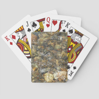 River-Worn Pebbles Brown and Grey Natural Abstract Poker Cards