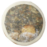 River-Worn Pebbles Brown and Grey Natural Abstract Sugar Cookie
