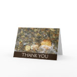 River-Worn Pebbles Brown and Grey Natural Abstract Thank You Card