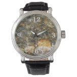 River-Worn Pebbles Brown and Grey Natural Abstract Watch