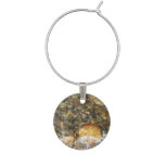 River-Worn Pebbles Brown and Grey Natural Abstract Wine Charm