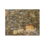 River-Worn Pebbles Brown and Grey Natural Abstract Wood Poster
