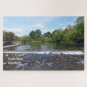 River Wye Bakewell Derbyshire England Scenic Jigsaw Puzzle