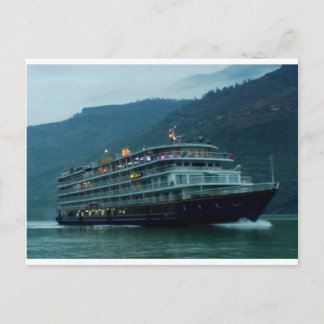 River YANGTZE - China Vintage BOAT CRUISE Postcard