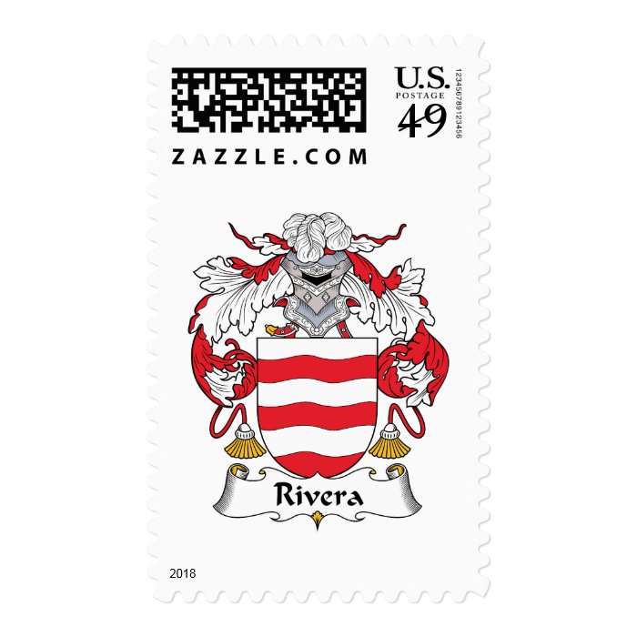 Rivera Family Crest Postage Stamp