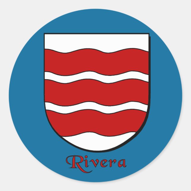 Rivera Family Shield Stickers (Front)