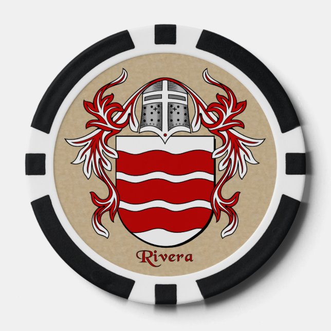 Rivera Heraldic Arms Poker Chips (Front)
